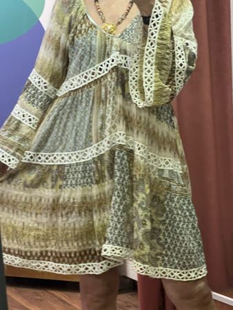 Kleid OPC mit Spitze  Naturtöne super leicht Grösse L