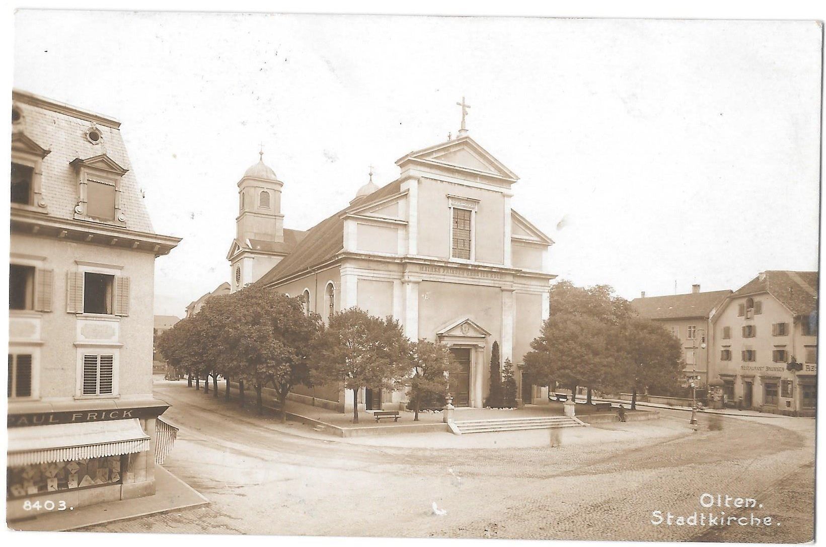 Cartoline postali: Olten Stadtkirche Feldpoststempel – Usato da Olten venduto da clotaldi