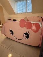 Kinderbett rosa mit Motiv Sternen und Schleife gebrauch