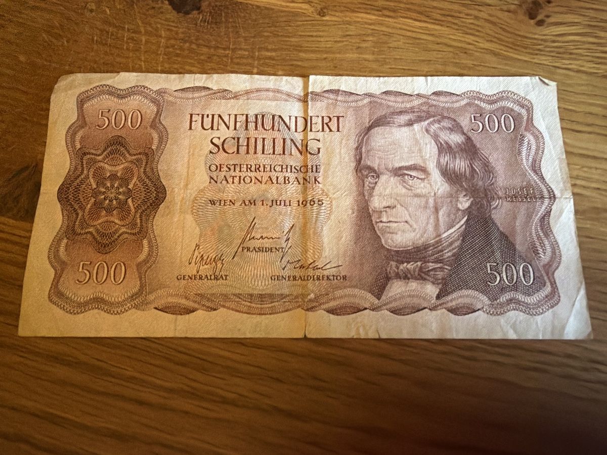 Banconote: 500-Schilling-Note von 1965 – Usato da St. Stephan venduto da Tanja46