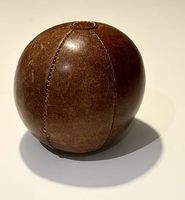 MEDIZINBALL, VINTAGE, PATINA, 500GRAMM, LEDER, MID CENTURY