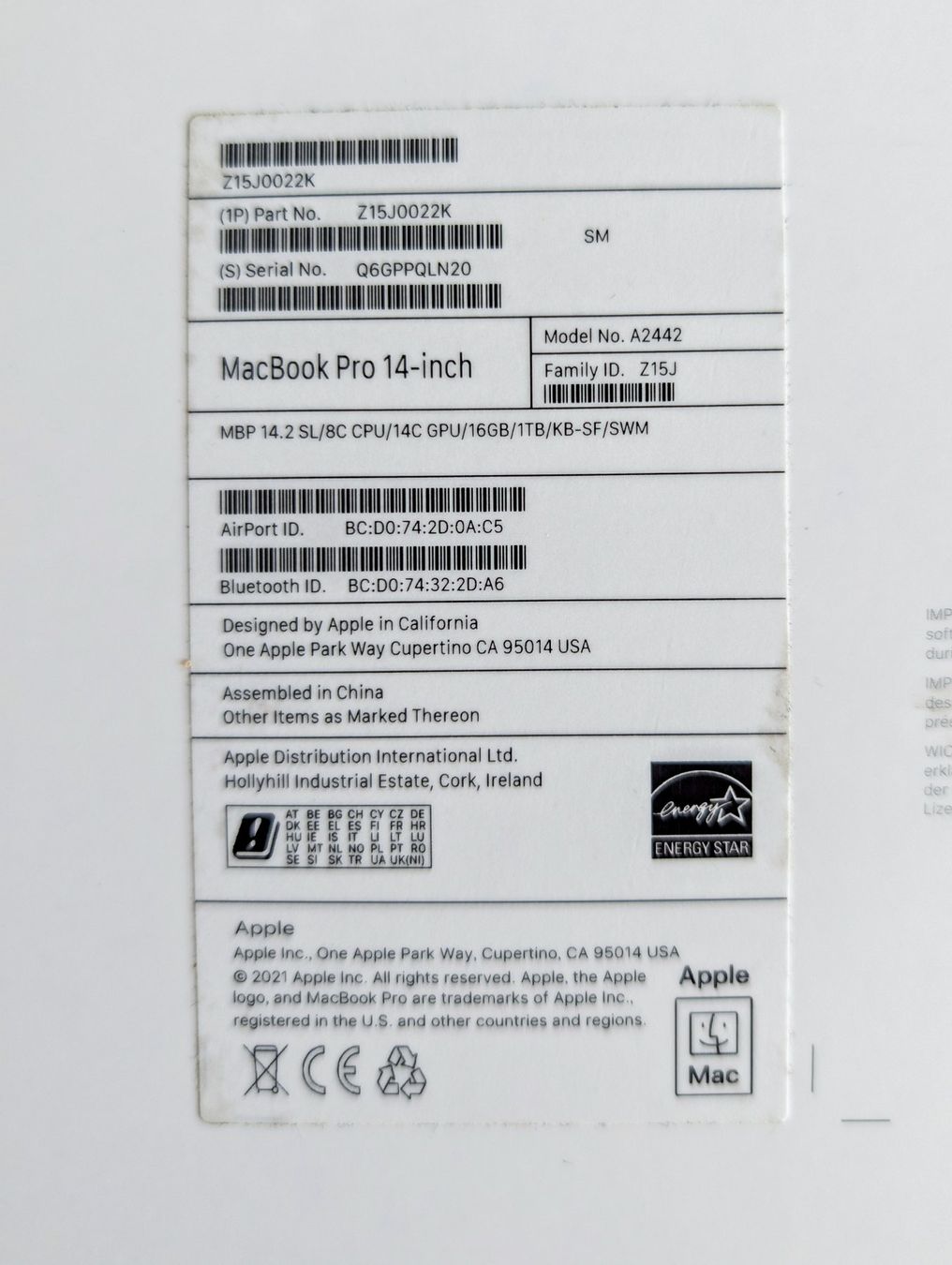 Apple Portables: MacBook Pro (14", 2021) M1 – D'occasion à Jona par Spukki 6