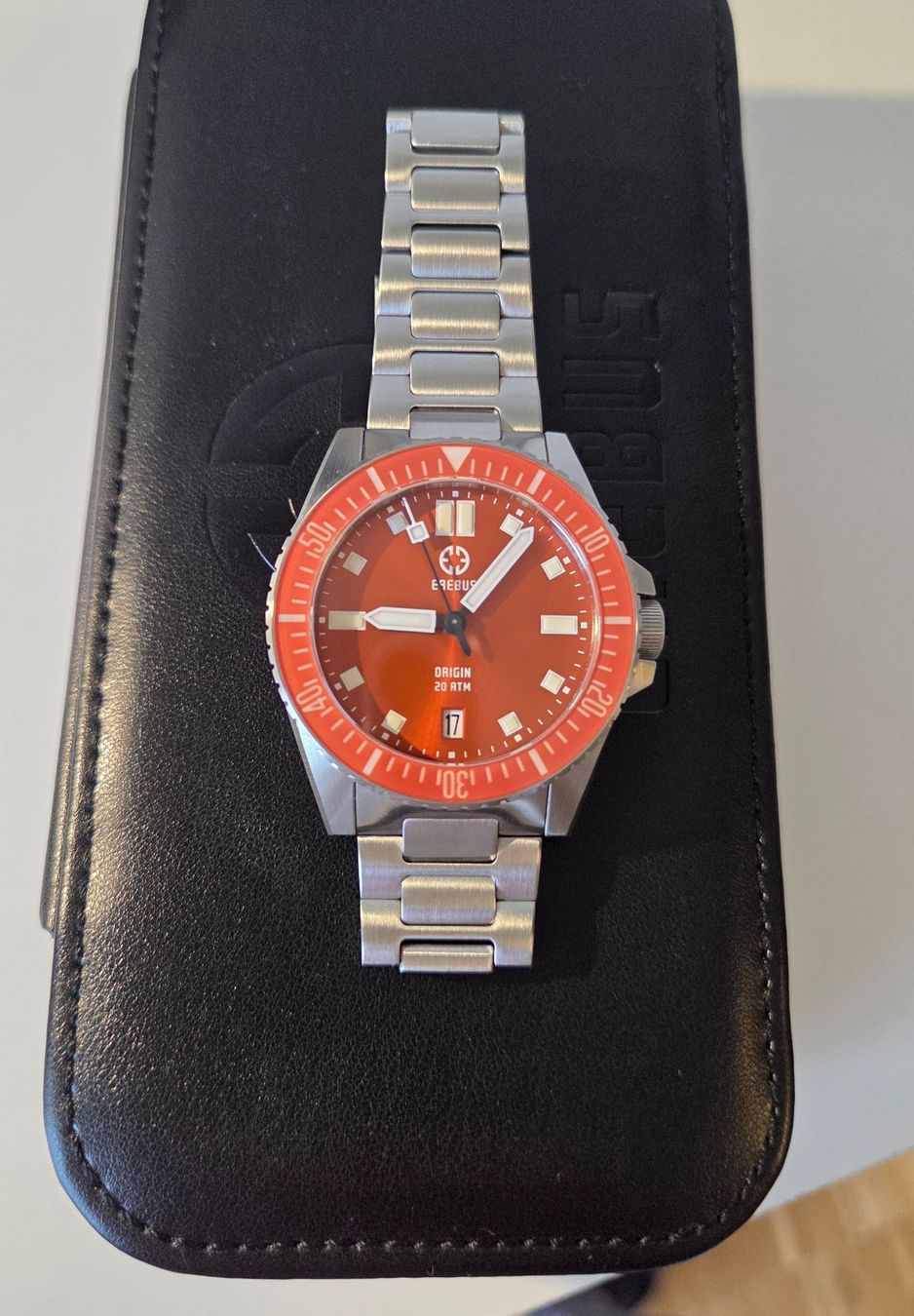 Uhren: Erebus Origin 38 Orange | neu – Neu und originalverpackt aus Zürich von Sommerlaune