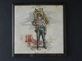 Untersetzer * METIER DU VIEUX PARIS * Keramikplatte auf Holz