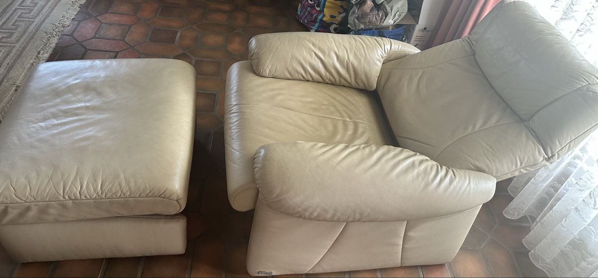 Poltrone: Fernsehsessel, Echtleder, verstellbar – Usato da Gunzgen venduto da Pimsu