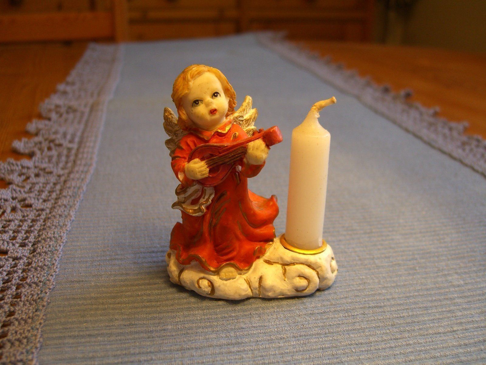 Statuette: herziger, kleiner Engel mit Kerze – Nuovo (secondo la descrizione) da Winterthur venduto da Ghandi5 1