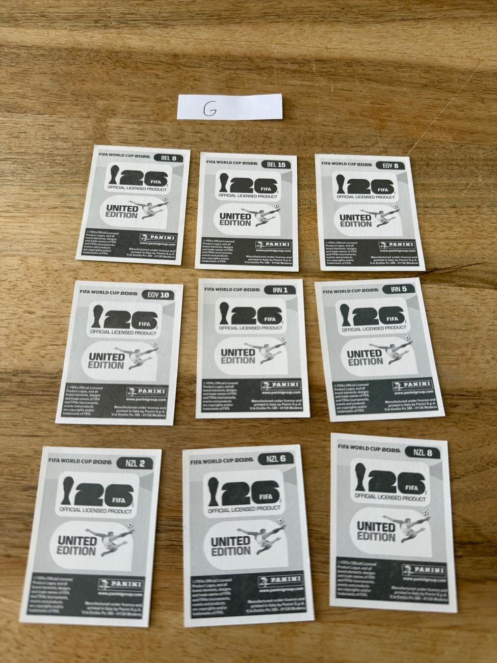 Panini Carte collezionabili: Panini 2026 Gruppen F-J – Nuovo (secondo la descrizione) da Känerkinden venduto da Mailtotini 3