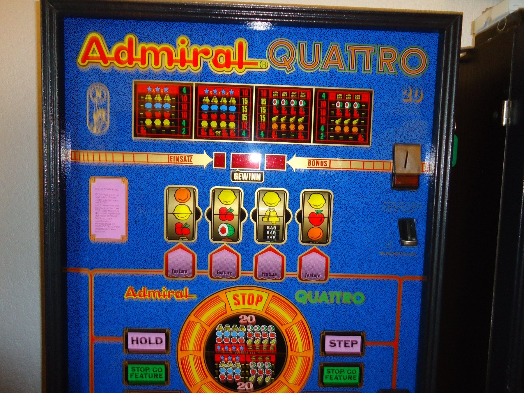 Slot Machine: Admiral Quattro 20 – Usato da Stettlen venduto da wrann 1