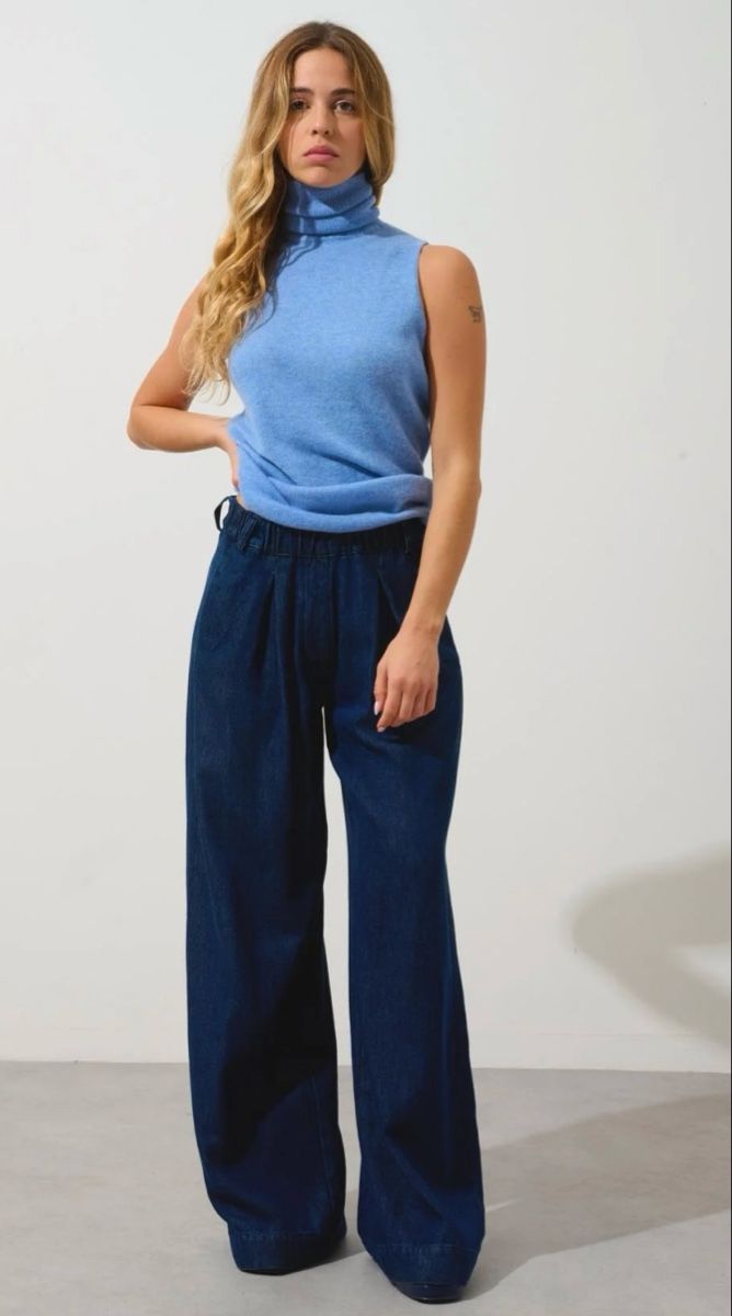 Pullover & Sweatshirts: Perfect Cashmere Rollkragen Pullunder Gr. S hellblau – Neu (gemäss Beschreibung) aus Wilen (Sarnen) von SanVibes22 3