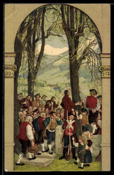 Cartoline postali: Schweizer Bundesfeier 1918, Volksversamm – Usato da Berlin venduto da bartko-reher