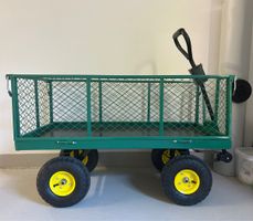 Bollerwagen grün mit Plane