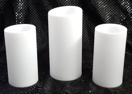 IKEA STÖPEN LED Blockkerzen Weis 3er Set