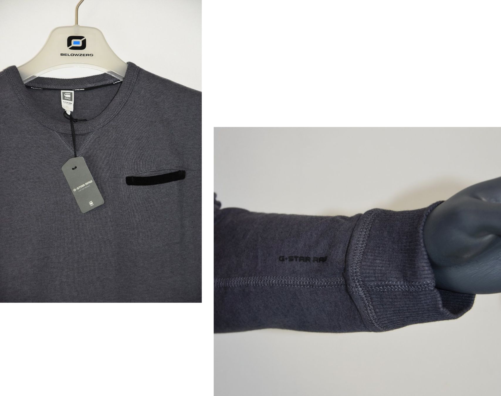 G-Star Maglioni & Felpe: G-Star RAW Herren Pullover rund Pullover /grau/Gr.L – Nuovo e nell'imballaggio originale da Wohlenschwil venduto da EddieS-Outlet 8