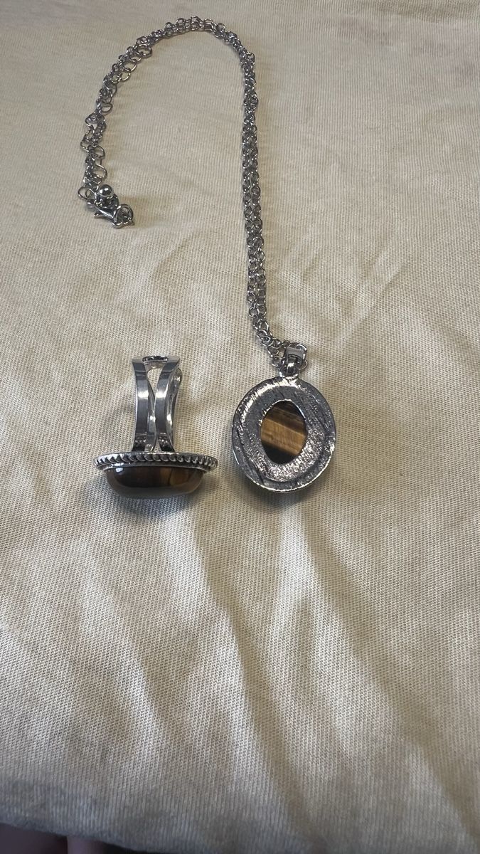 Altri gioielli: Tiger Eye Necklace Ring Set/Ring und Halskette echter Stein – Usato da Pratteln venduto da nt.geschenkshop 3