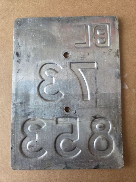 Sachs Insegne: Velonummer BL 2006 gelb Mofanummer Plaque Mofa – Usato da Schenkon venduto da Uhu007 1