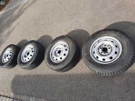 4x winterreifen auf Felgen für Fiat Ducato, wenig gebraucht.