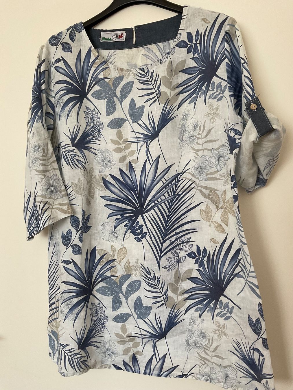 Camicette: Moda Stil wunderschöne 100% Leinen Bluse Tunika Gr S/M NEU – Nuovo (secondo la descrizione) da Urdorf venduto da alda02 1