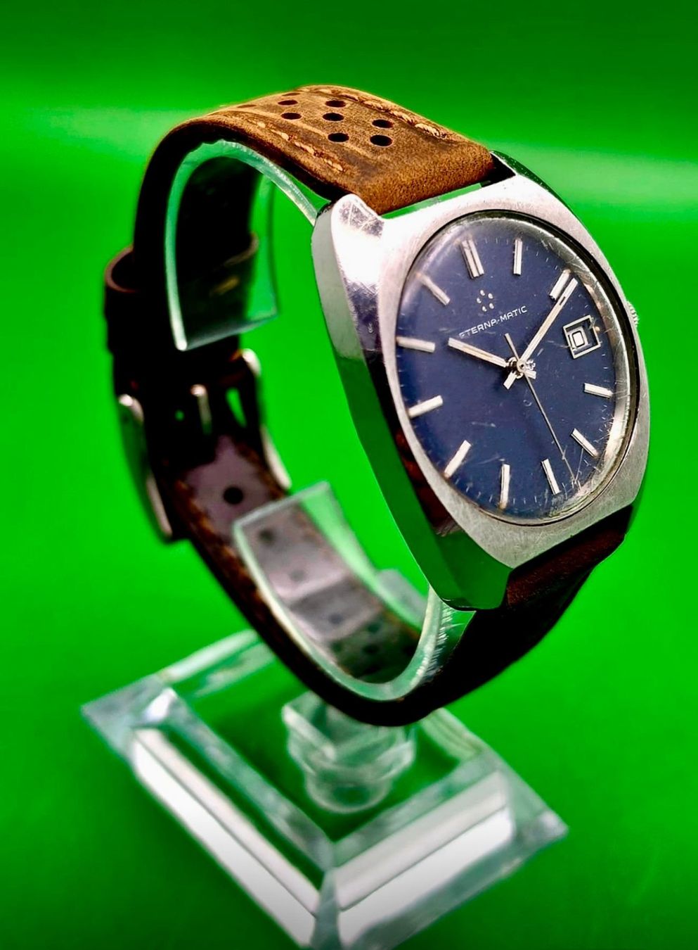 Eterna Uhren: ETERNA-MATIC AUTOMATIC DATE SWISS MATHIAS GYGER 1958-1978 – Gebraucht aus Neftenbach von Taschen-Uhren 4