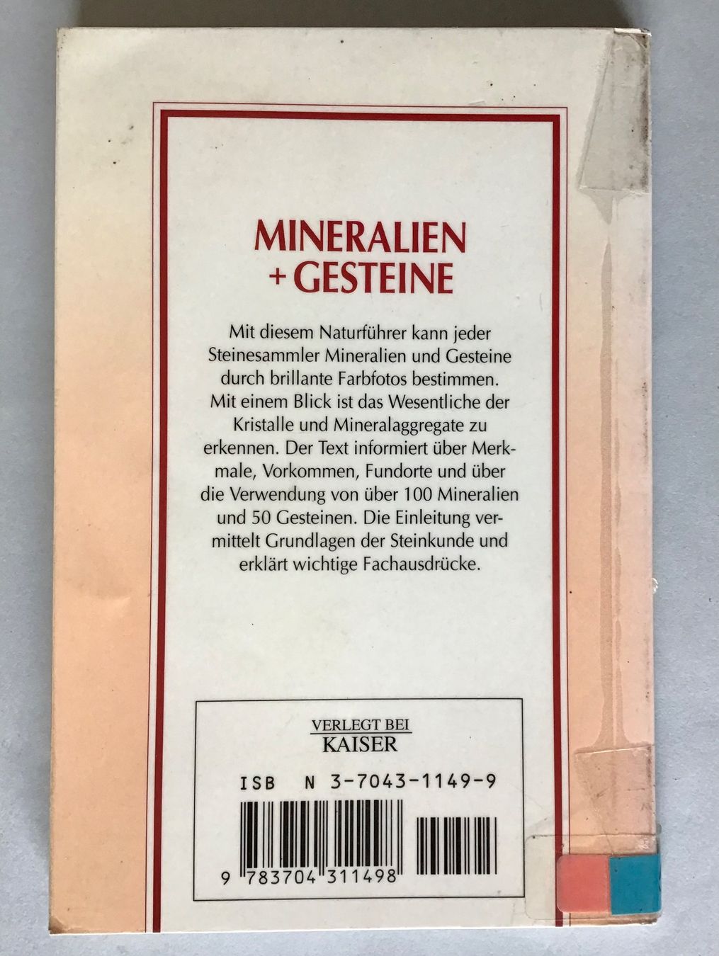 Libri: Buch: MINERALIEN + GESTEINE – Usato da Bubendorf venduto da Alpenheidi 1
