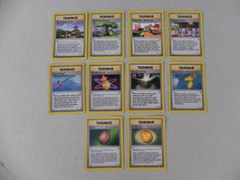 10 Pokémon Sammelkarte Jahr 1995 - 2001 Trainer Text Deutsch