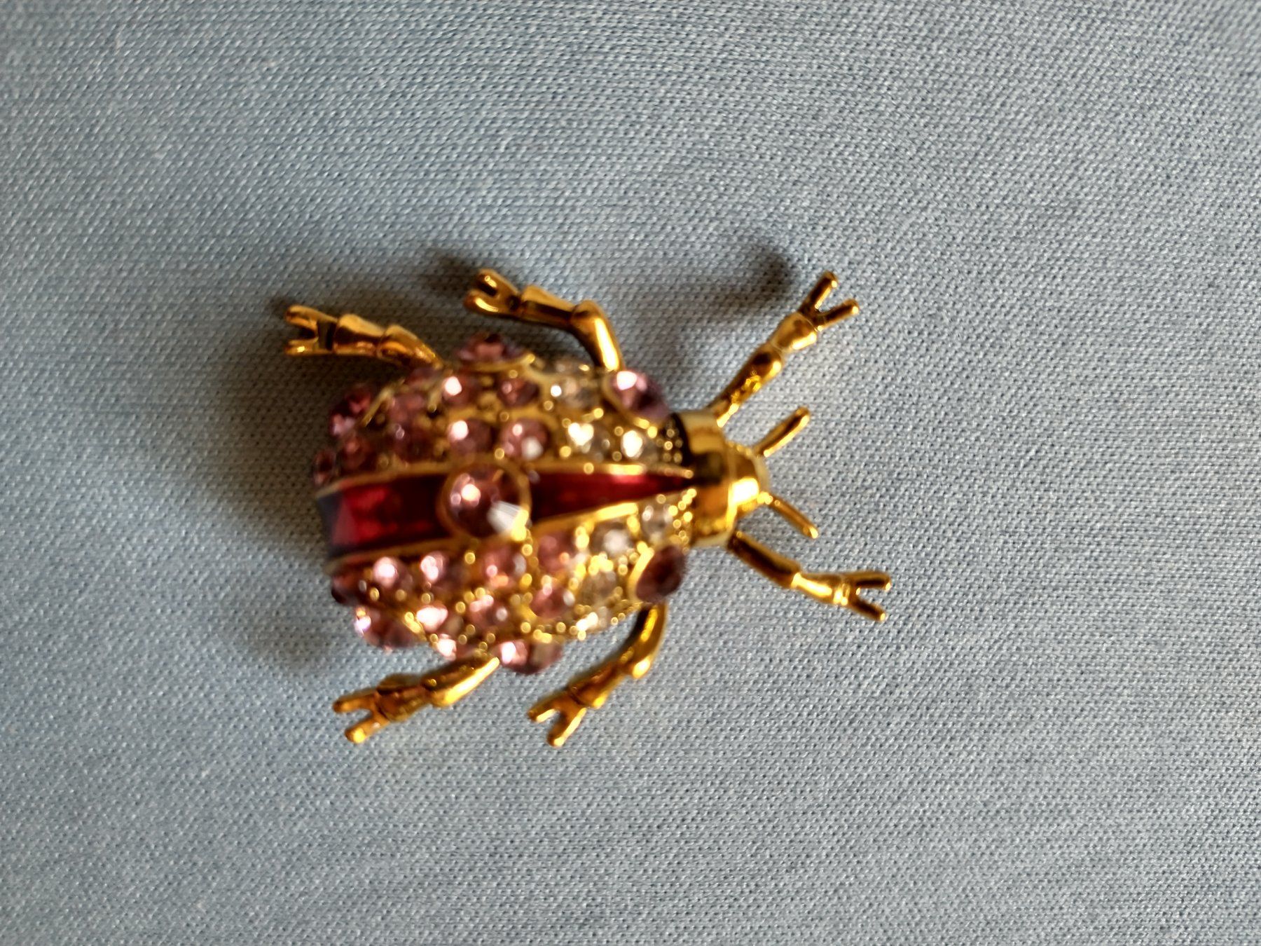 Spille & Fermagli: Brosche Käfer goldfarben mit rosa Steinen – Nuovo (secondo la descrizione) da Löhningen venduto da Chimae67 6