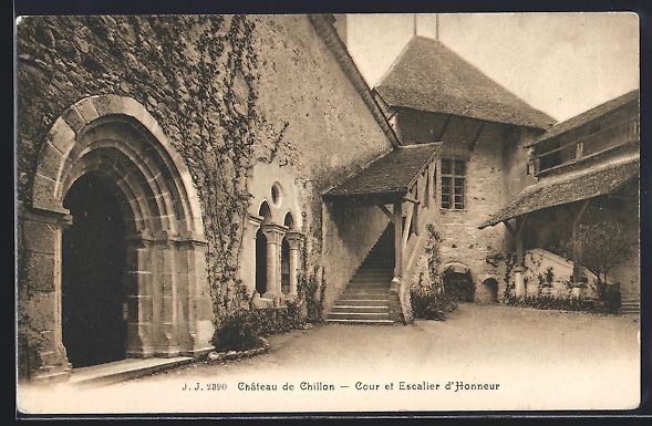 Cartes postales: Château de Chillon, Cour et Escalier d' – D'occasion à Berlin par bartko-reher