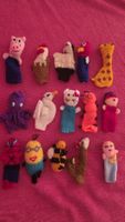 15 Fingerpuppen gestrickt verschiedene Tiere Figuren