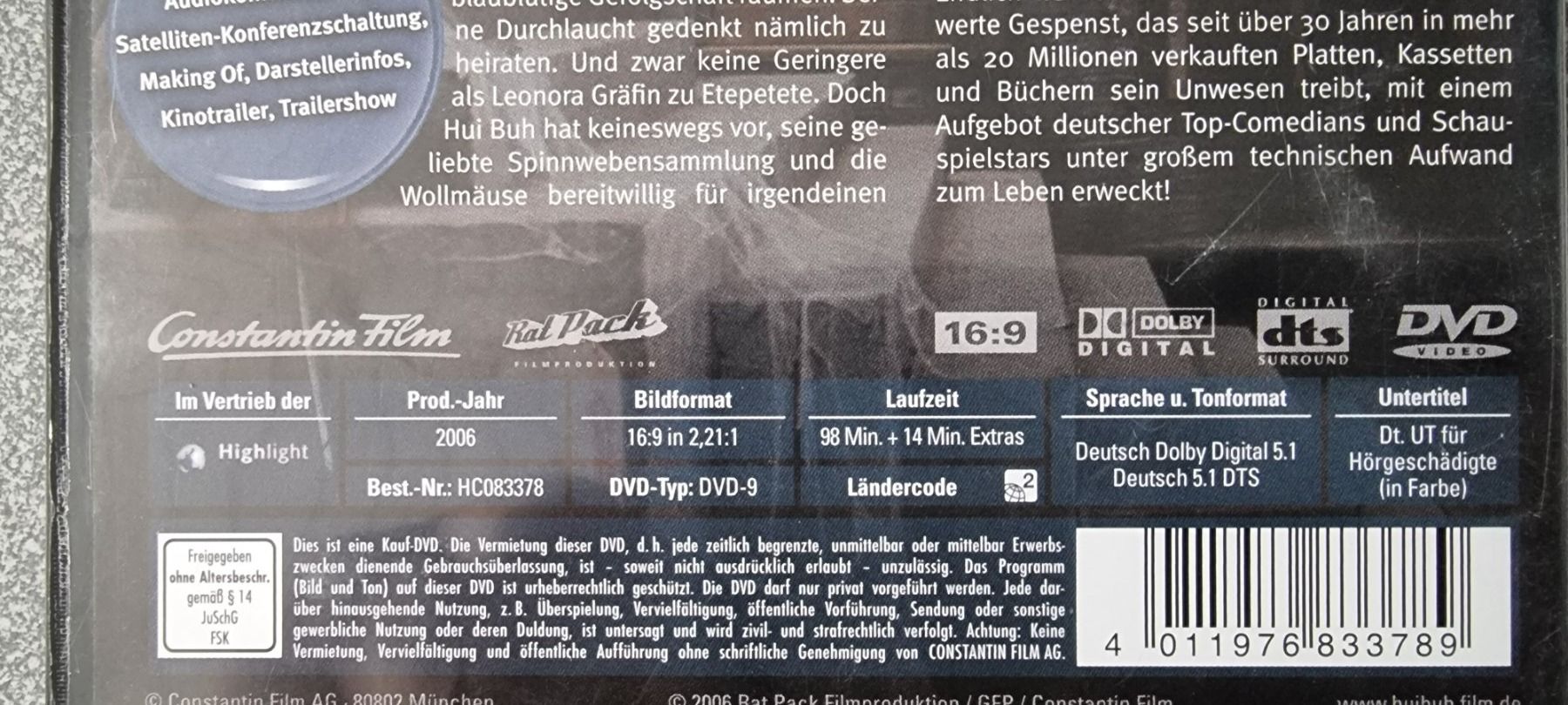 Tutti i DVDs: DVD Hui Buh Das Schlossgespengst - Michael Bully Herbig – Usato da Oetwil am See venduto da fineli2 1