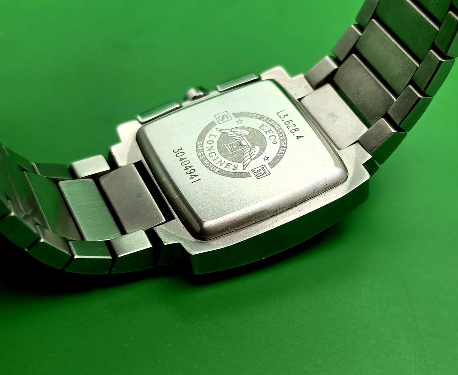 Longines Orologi: LONGINES OPOSITION SQUARE CHRONOGRAPH DATE ALL STAINLESS STE – Usato da Neftenbach venduto da Taschen-Uhren 3