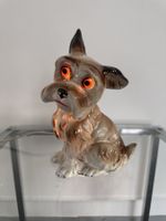 Lampe chien à poser en céramique et verre, 1950