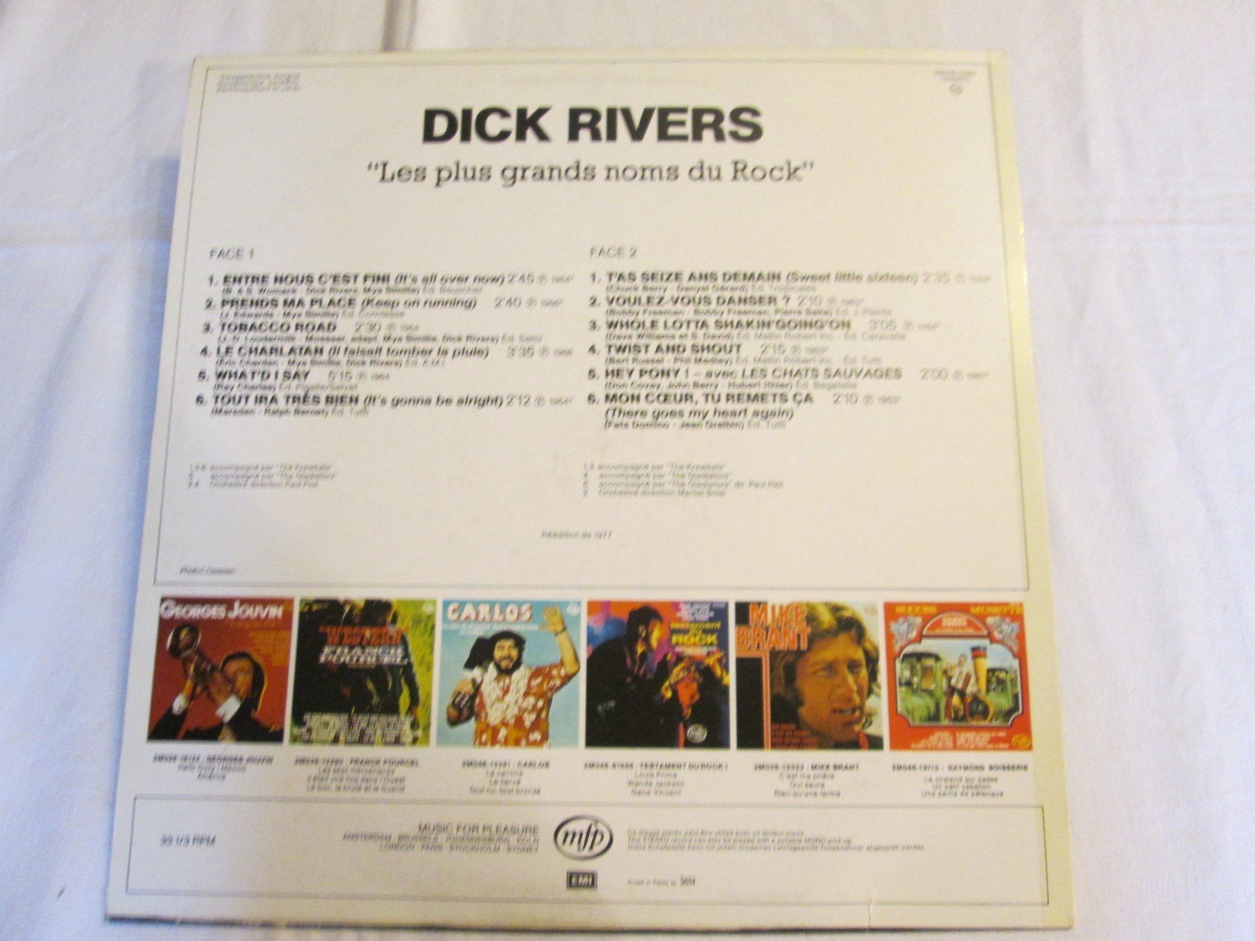Dischi in vinile: Dick Rivers - LP Vinyle - Les Plus Grands Noms Du Rock – Usato da la Chaux-de-Fonds venduto da Lampe 5
