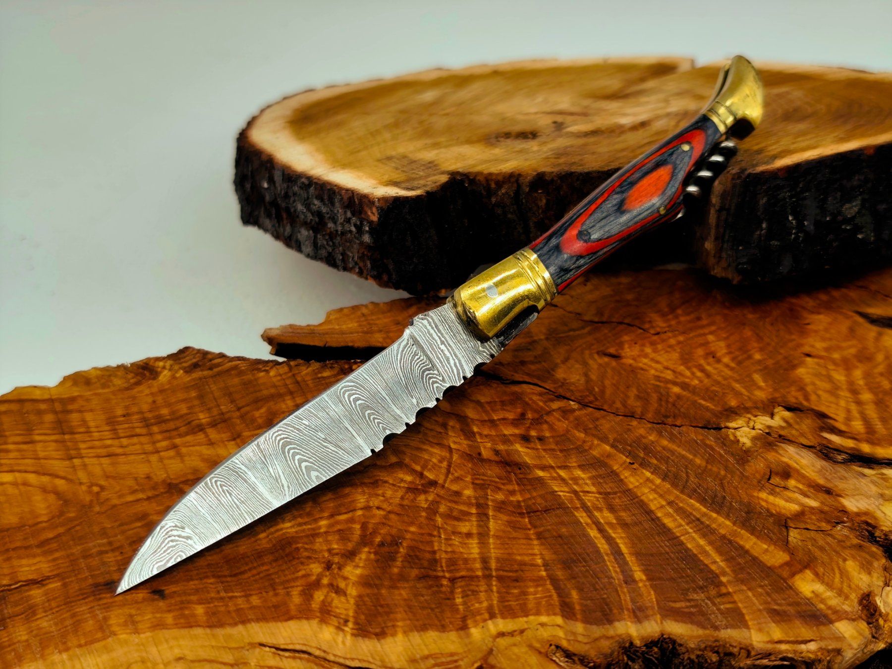 Accessori: Laguiole Damast Messer Klappmesser echtes Damastmesser – Nuovo e nell'imballaggio originale da Arlesheim venduto da Premius_1