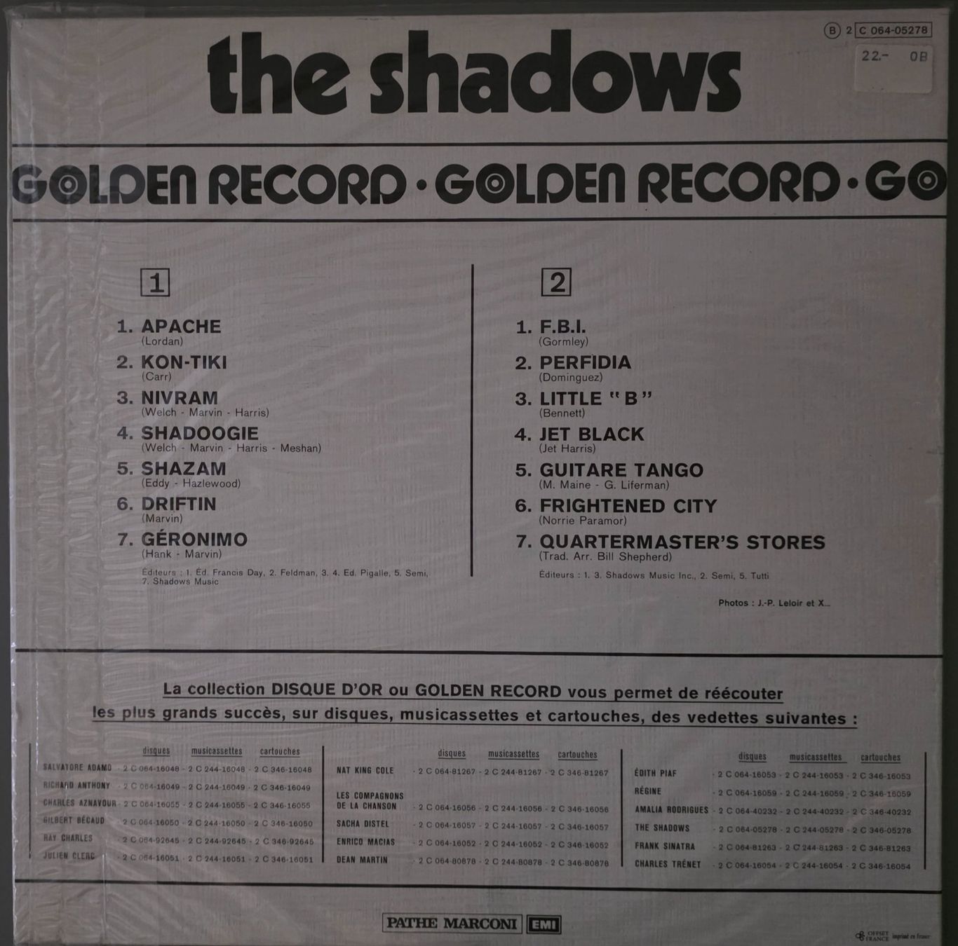 Schallplatten: The Shadows LP – Golden Record – Neu und originalverpackt aus Root von atelier22 1