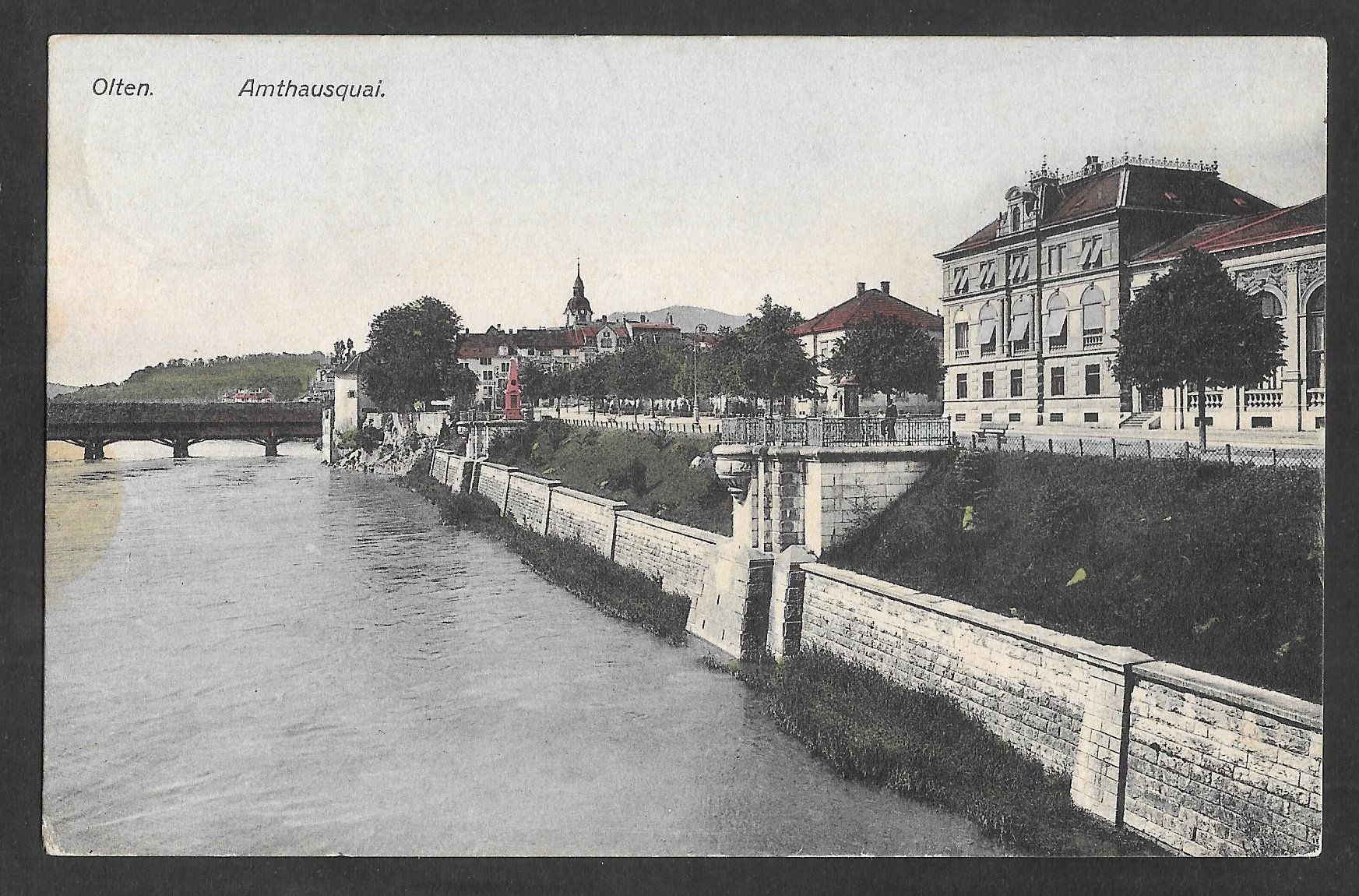 Ansichtskarten: Olten Amthausquai coloriert – Gebraucht aus Olten von clotaldi