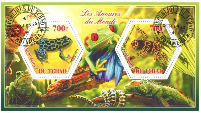 Tous les timbres: Block "Frösche". Tschad. – Neuf avec emballage d'origine à Basel par Butsch5