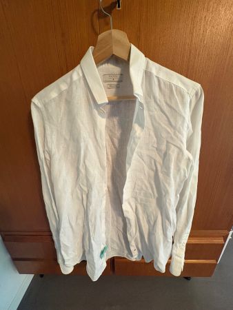 Chemise KA/NOA en lin blanc pour homme