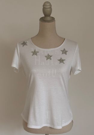 🤍 T-Shirt / Oberteil von „comma,“ weiss, Gr. XS/34 🤍
