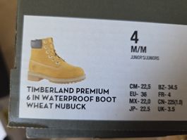 Timberland Premium 6in Waterproof Boot Wheat Nubuck Gr. 36