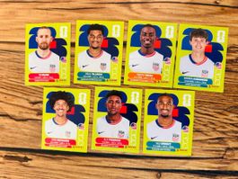 Panini Fussball Sticker USA Spieler Set 7 Stk. 