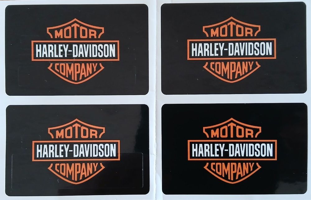 Sticker: 4 Autocollants Harley-Davidson pour cartes de credit J066 – Nuovo e nell'imballaggio originale da Allens venduto da MADE.IN.ROCK.N.ROLL
