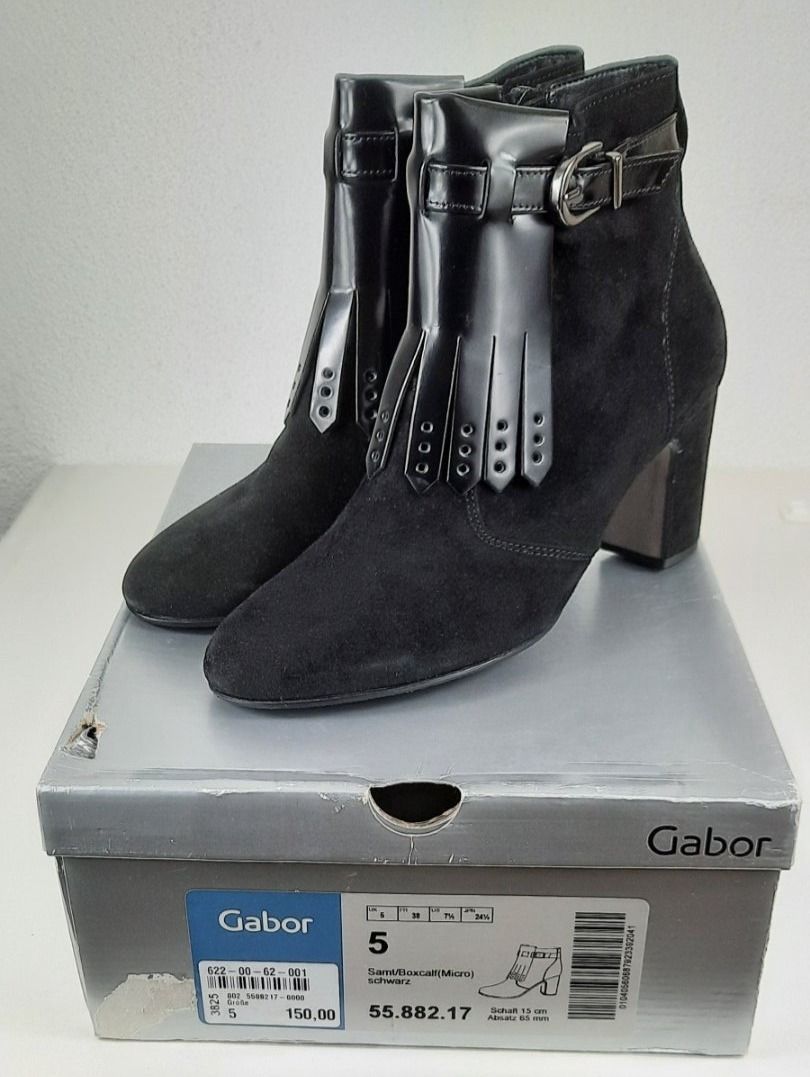 Gabor Scarpe da donna: GABOR elegante Stiefeletten schwarz Gr. 38 – Nuovo e nell'imballaggio originale da Seuzach venduto da VT-Collections1 2