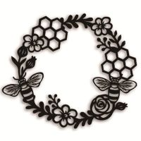 BIENEN UND BLUMEN STANZSCHABLONE