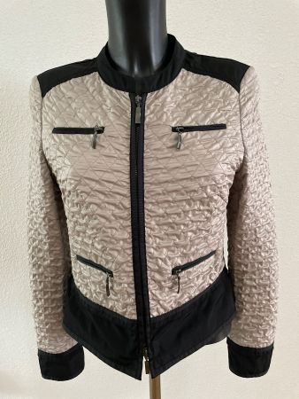 TAIFUN Kurzer Jacken-Blazer beige/schwarz Gr. 34/36