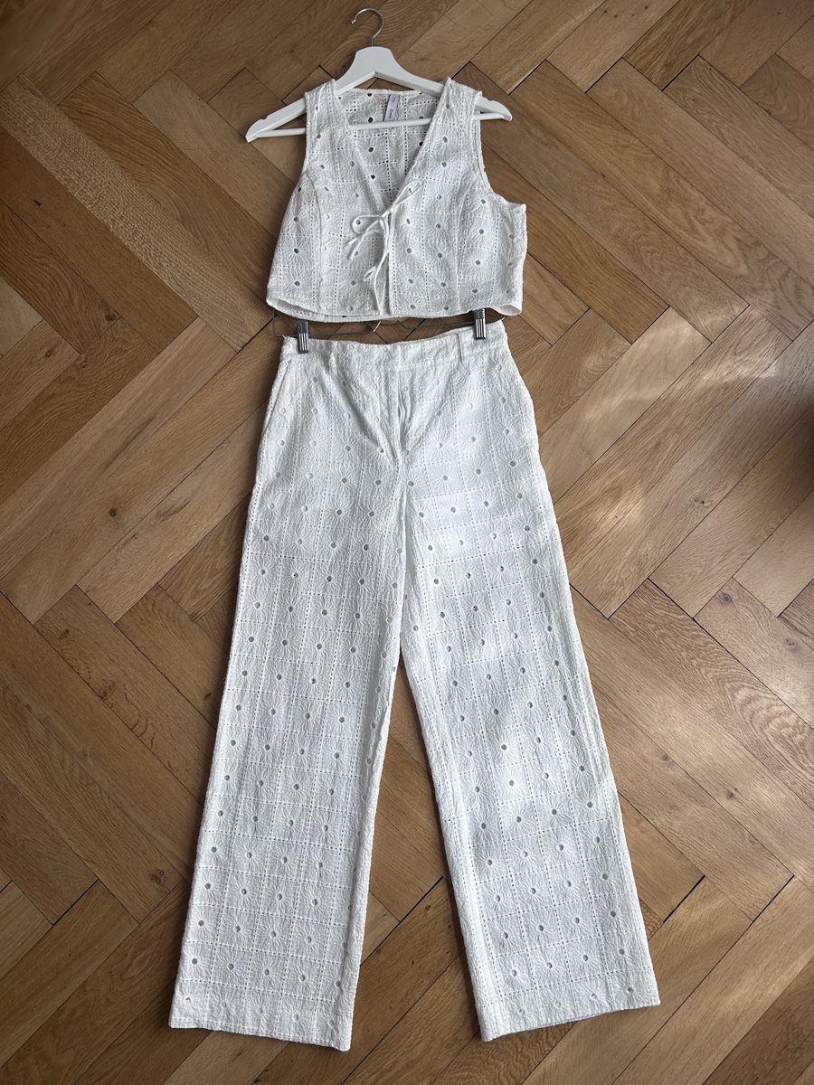 Mango Hosen: Ensemble Mango blanc M  – Gebraucht aus Genève von Sarahchge