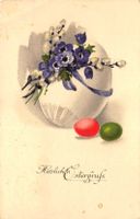 Ostern, Osterei mit Blumen