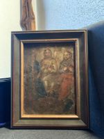 Öl auf blech Heiligenbild, gerahmt, Jesus antik