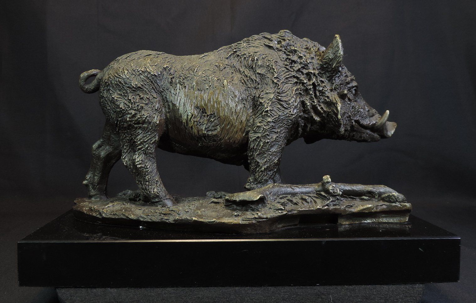 Statuette: Signierte Bronze Figur, Wilschwein – Usato da Duggingen venduto da roterbambus 5