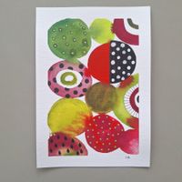Aquarell Original Abstrakt - 14.5 x 20.5cm