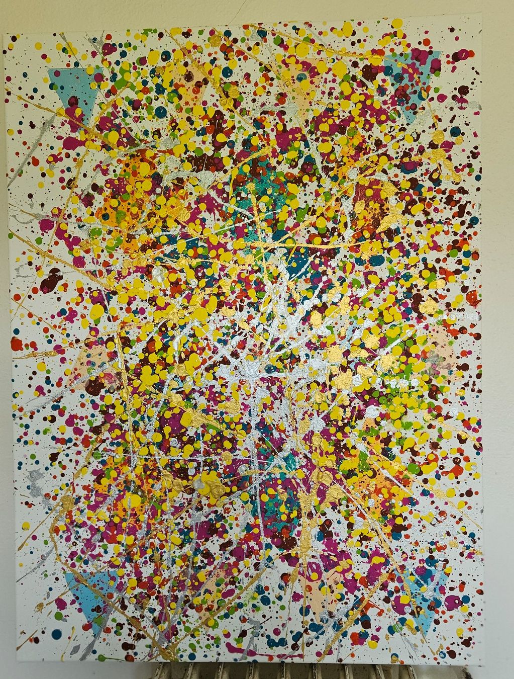 Dipinti: Tableau abstrait multicolore, parfait pour le salon! – Nuovo (secondo la descrizione) da Le Locle venduto da fab_c9hh 8