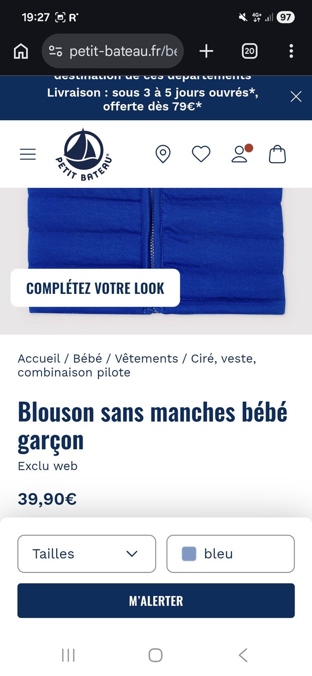 Petit Bateau Jacken & Mäntel: Blouson sans manches Petit Bateau bleu 86 – Gebraucht aus Plan-les-Ouates von Laly_92 1